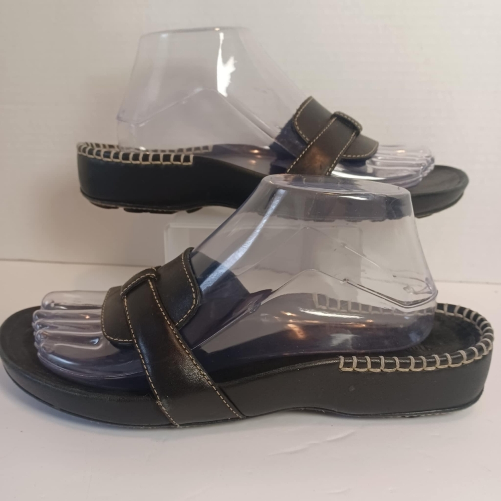 Timberland Smart Comfort System Women's‎ Sandals Slides Black Leather Size 9M